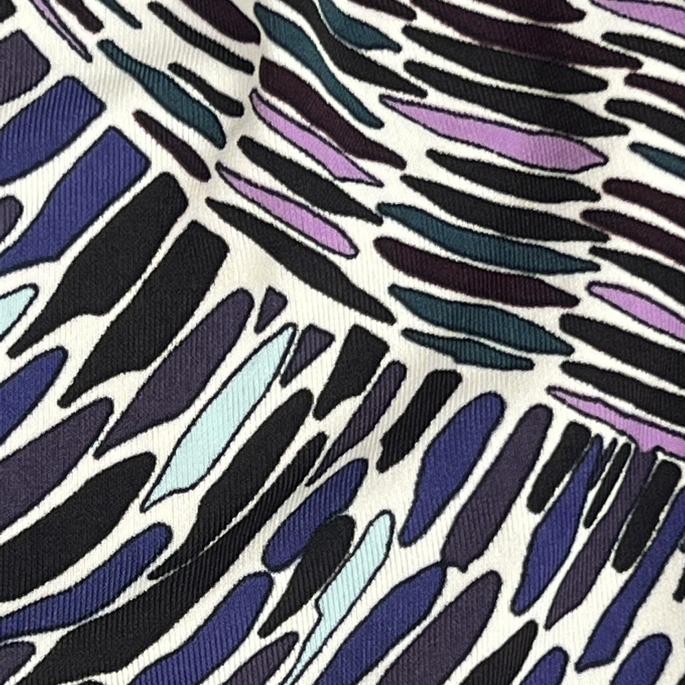 BCBGMaxazria Halter Dress Women's Size XS Babydoll Purple Graphic Print NWT - Picture 7 of 9